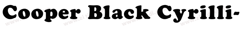 Cooper Black Cyrilli字体转换
